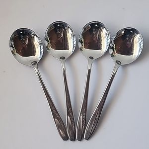 4 pieces of Insico Stainless USA, Soup Spoons.